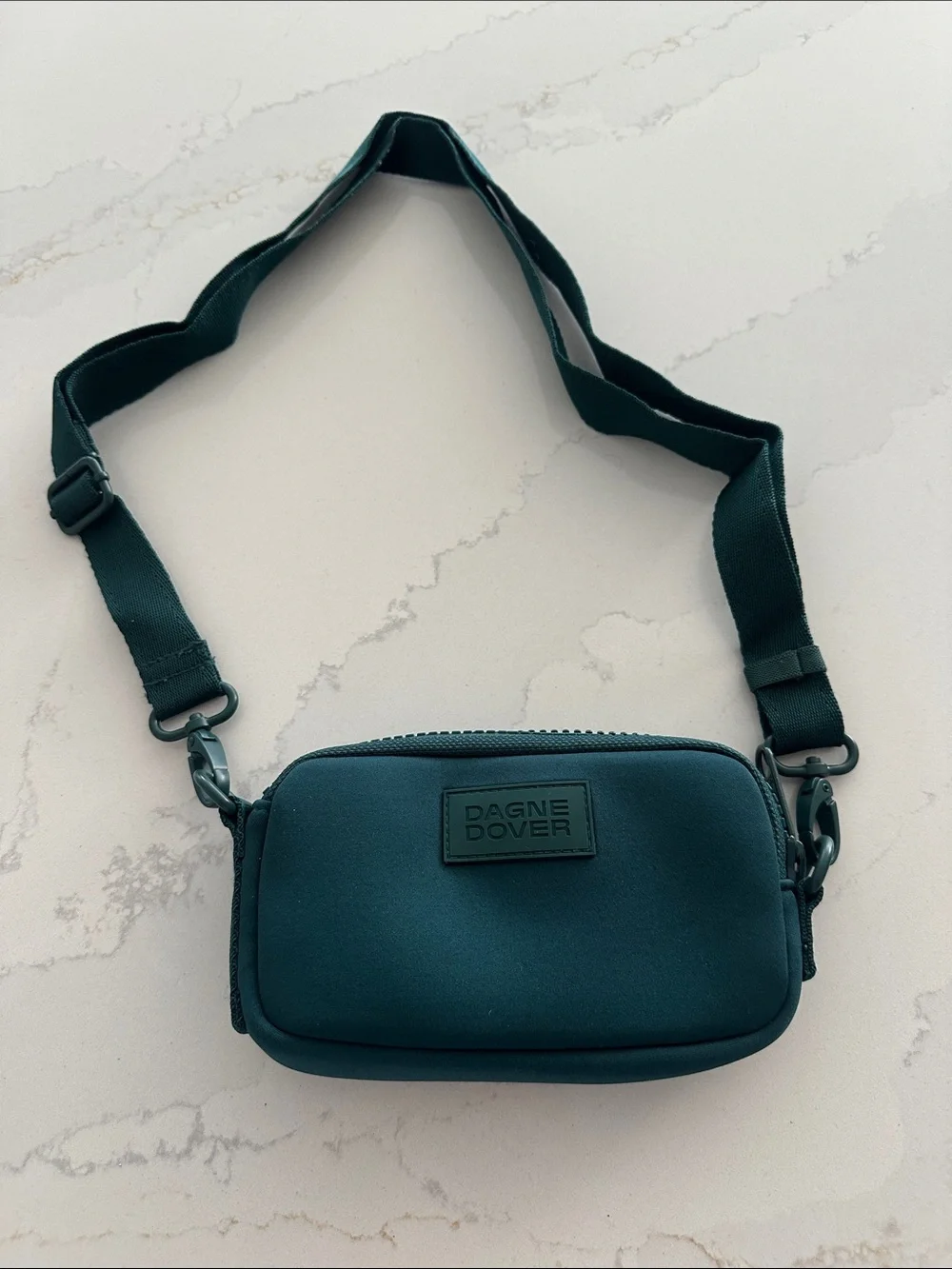 Dagne Dover Emerald Green Neoprene Mini Crossbody